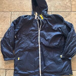 Navy Hooded Windbreaker Jacket